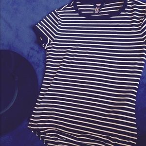 Striped T-shirt body suit